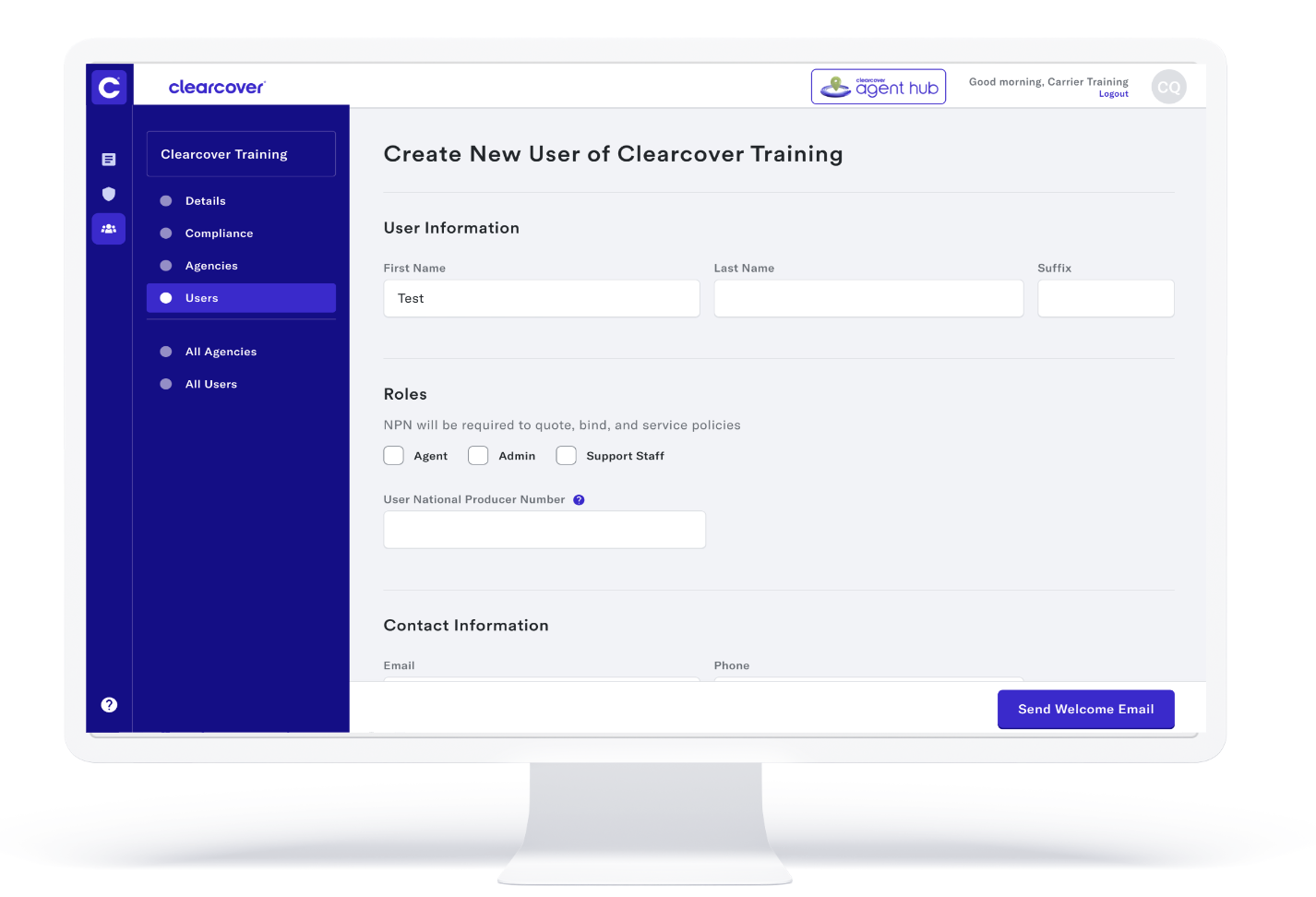 Appoint users in the Portal Clearcover